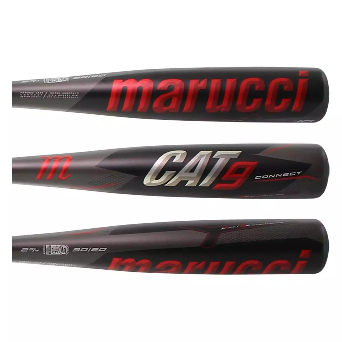 Marucci CAT9 Connect -10 USSSA Baseball Bat: MSBCC910 Black, Grey, Red 4 Marucci CAT9 Connect -10 USSSA Baseball Bat: MSBCC910 Black, Grey, Red - Image 2