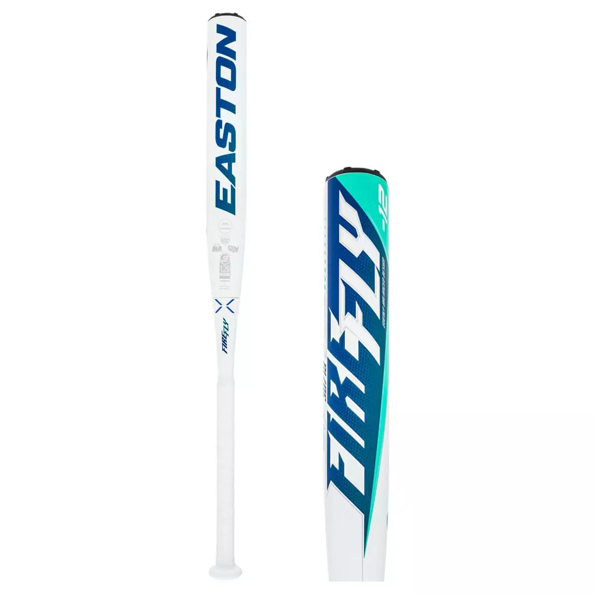 2022 Easton Firefly -12 Fastpitch Softball Bat: FP22FF12 Teal, White 3 2022 Easton Firefly -12 Fastpitch Softball Bat: FP22FF12 Teal, White