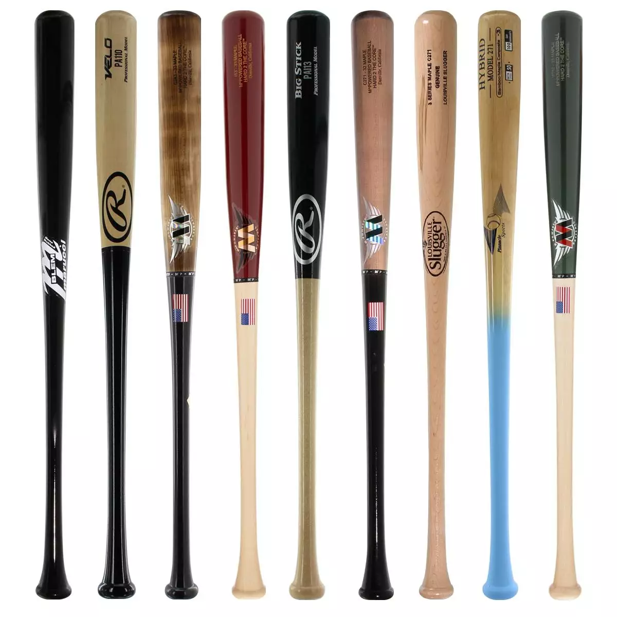 JustBats Pick Your Pack - Adult Wood 2-Pack - Gold Brown, Black, Grey, Natural, Gold, Blue, Red, Maroon, White, Navy, Green 18 JustBats Pick Your Pack - Adult Wood 2-Pack - Gold Brown, Black, Grey, Natural, Gold, Blue, Red, Maroon, White, Navy, Green - Image 16