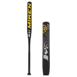 Miken Psycho 14" Balanced USSSA 240 Slow Pitch Softball Bat: MPY21U Black, Gold, Grey