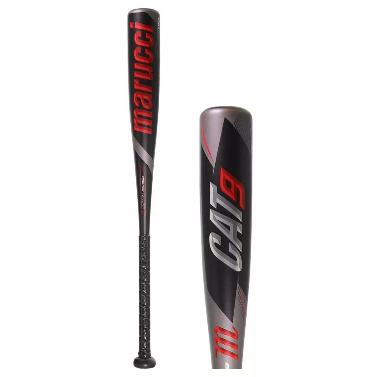 Marucci CAT9 -10 USSSA Baseball Bat: MSBC910 Black, Grey, Red 4 Marucci CAT9 -10 USSSA Baseball Bat: MSBC910 Black, Grey, Red - Image 2