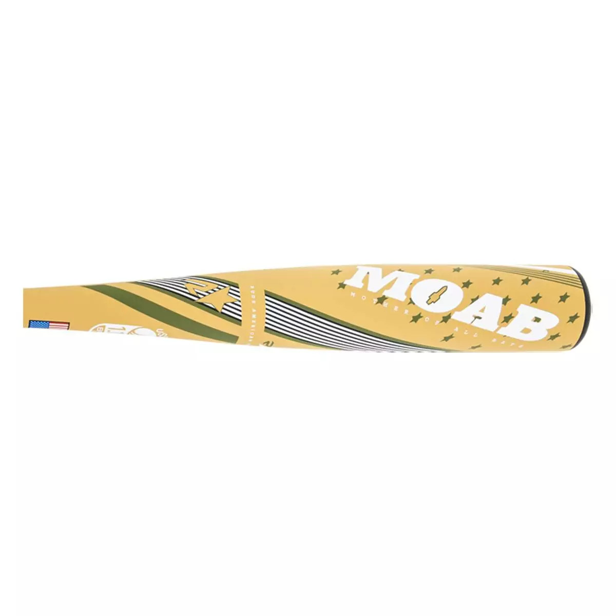 Rude American USA 2022 Rude American MOAB Speed -5 USSSA Baseball Bat: SLMOAB5S Green, Tan, White 5 Rude American USA 2022 Rude American MOAB Speed -5 USSSA Baseball Bat: SLMOAB5S Green, Tan, White - Image 3