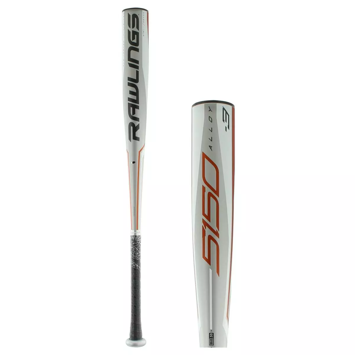 Rawlings 5150 BBCOR Baseball Bat: BBZ53 White 10 Rawlings 5150 BBCOR Baseball Bat: BBZ53 White - Image 8