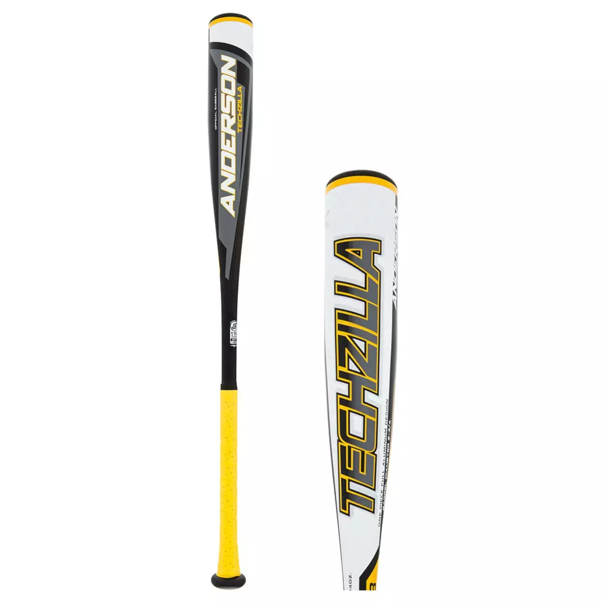 2021 Anderson Techzilla -8 USSSA Baseball Bat: YB21ZILLA8 White, Yellow 11 2021 Anderson Techzilla -8 USSSA Baseball Bat: YB21ZILLA8 White, Yellow - Image 9