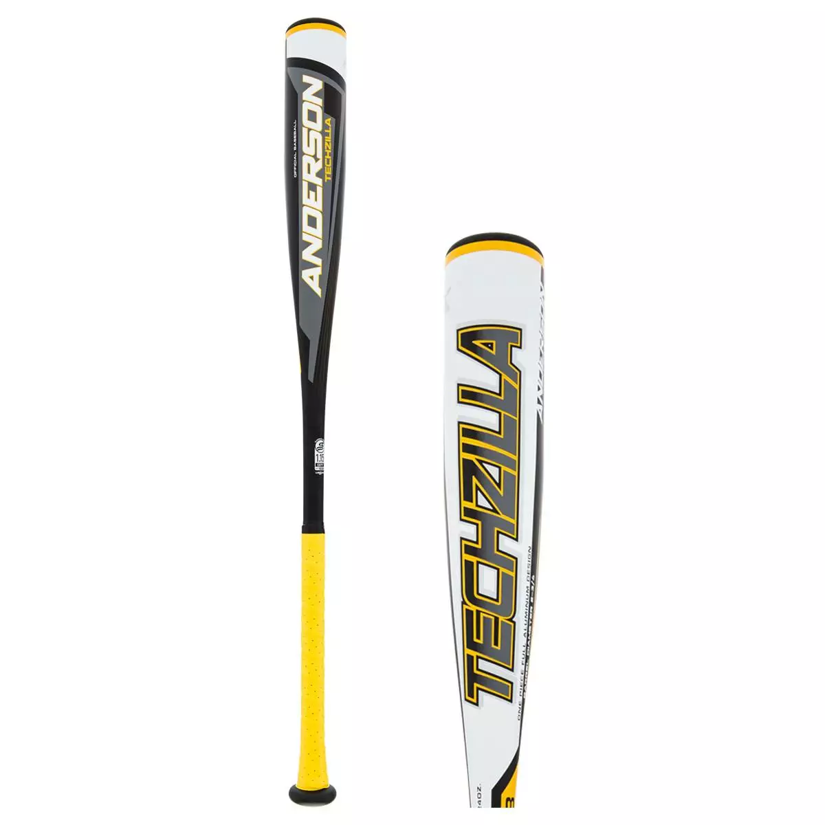 2021 Anderson Techzilla -8 USSSA Baseball Bat: YB21ZILLA8 White, Yellow 3 2021 Anderson Techzilla -8 USSSA Baseball Bat: YB21ZILLA8 White, Yellow