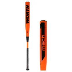 Worth Mach 1 Boss 302 13.5" Balanced USA Slow Pitch Softball Bat: WM21BA Black, Orange