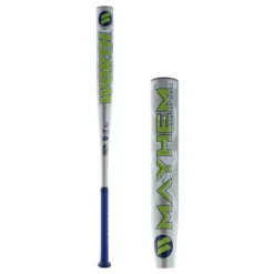 Worth Mayhem Alloy Dual Stamp Slow Pitch Softball Bat: WM20AA Green, Blue, Silver
