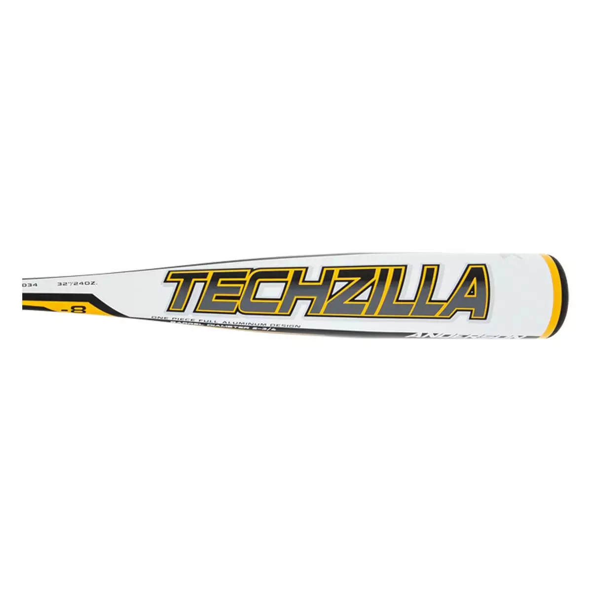 2021 Anderson Techzilla -8 USSSA Baseball Bat: YB21ZILLA8 White, Yellow 5 2021 Anderson Techzilla -8 USSSA Baseball Bat: YB21ZILLA8 White, Yellow - Image 3