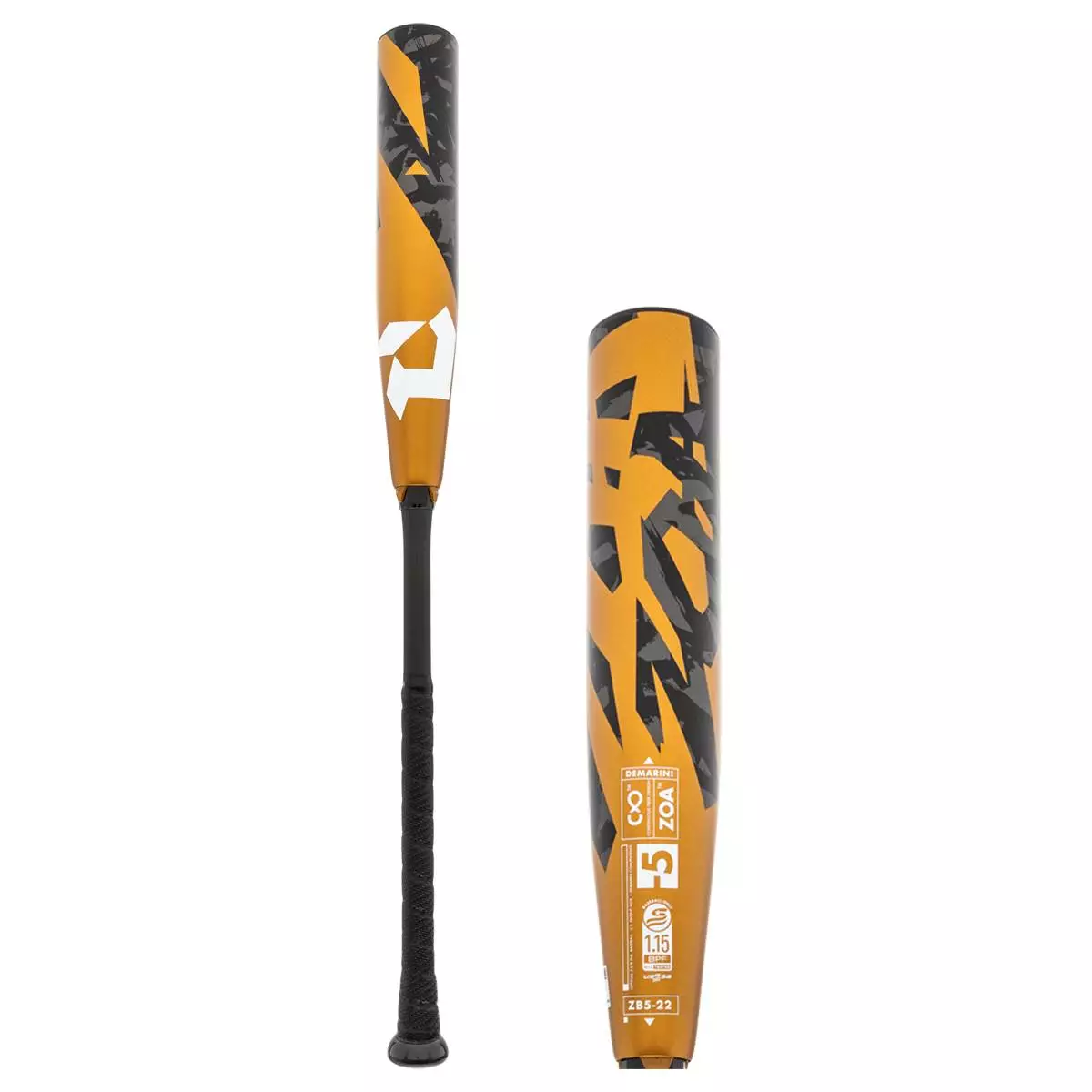 2022 DeMarini Zoa -5 USSSA Baseball Bat: WTDXZB522 Black, Gold, Grey 3 2022 DeMarini Zoa -5 USSSA Baseball Bat: WTDXZB522 Black, Gold, Grey
