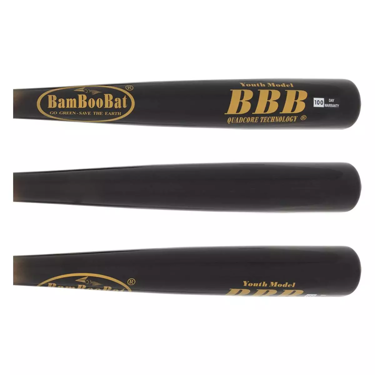 BamBooBat Bamboo Wood Youth Baseball Bat: YHNBB100D Natural/Black Black, Natural 4 BamBooBat Bamboo Wood Youth Baseball Bat: YHNBB100D Natural/Black Black, Natural - Image 2