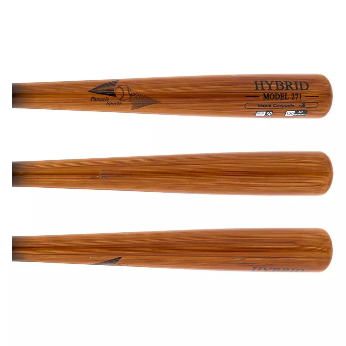 BamBooBat Bamboo/Maple Composite Wood BBCOR Baseball Bat: HBBG271 Black, Brown 4 BamBooBat Bamboo/Maple Composite Wood BBCOR Baseball Bat: HBBG271 Black, Brown - Image 2