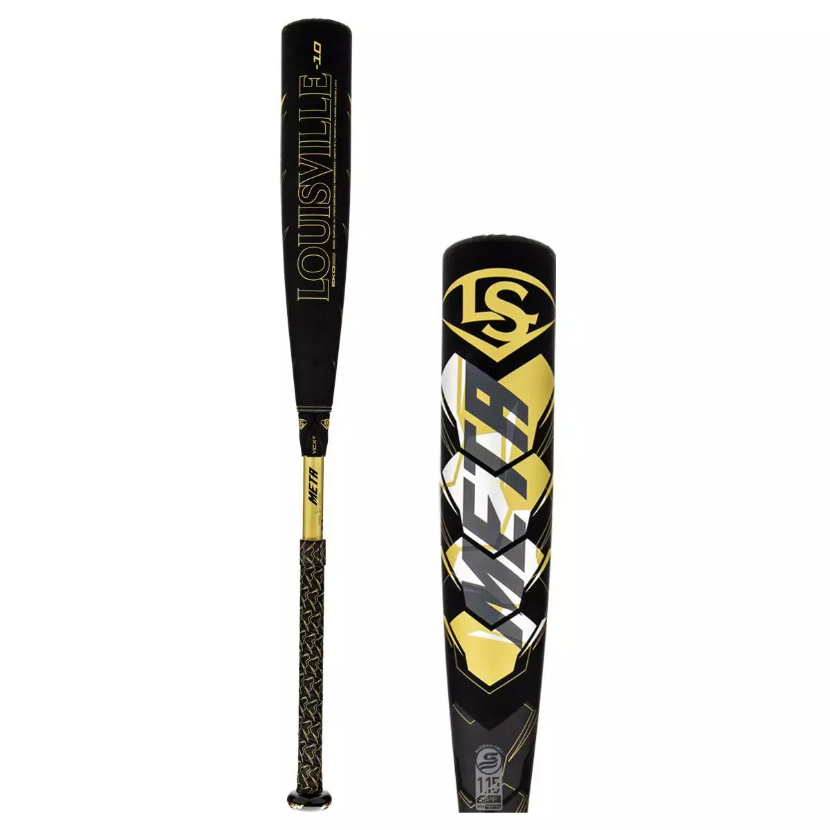 Louisville Slugger Meta -10 USSSA Baseball Bat: WBL2467010 Black, Gold 3 Louisville Slugger Meta -10 USSSA Baseball Bat: WBL2467010 Black, Gold