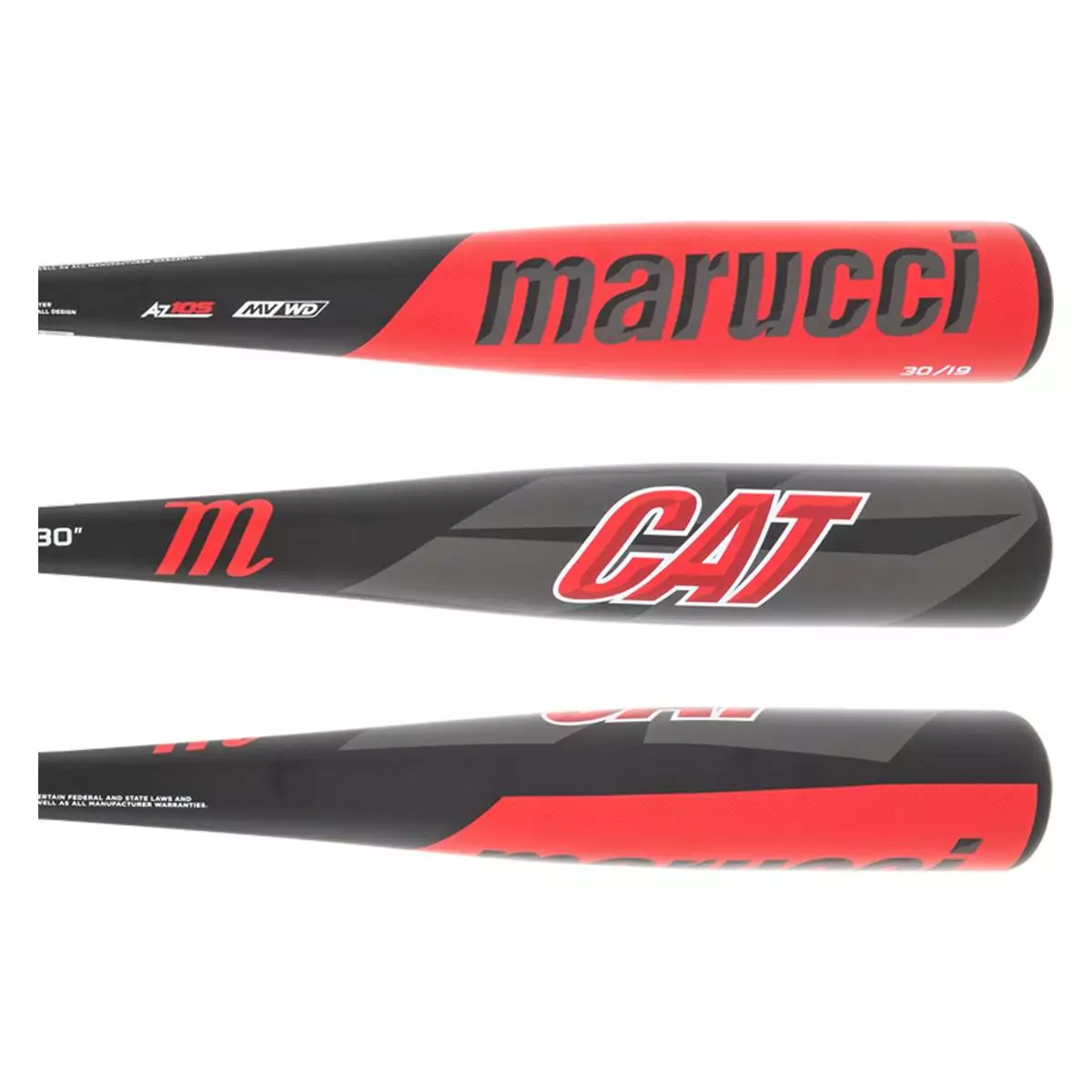 Marucci CAT -11 USA Baseball Bat: MSBC11YUSA Black, Red 4 Marucci CAT -11 USA Baseball Bat: MSBC11YUSA Black, Red - Image 2
