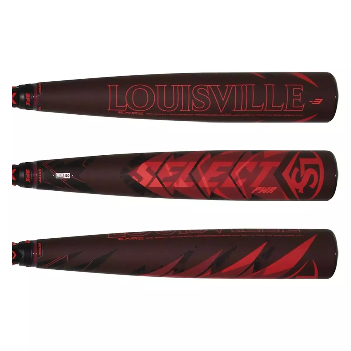 Louisville Slugger Select PWR BBCOR Baseball Bat: WBL2466010 Black, Red 4 Louisville Slugger Select PWR BBCOR Baseball Bat: WBL2466010 Black, Red - Image 2
