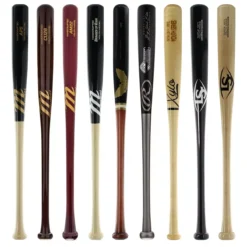 JustBats Pick Your Pack - Youth Wood 2-Pack - Gold Brown, Black, Natural, Maroon, Grey, Silver, White, Gold -Best Bat Pick Sales 313c 11 21 34151 9 pack 18 l