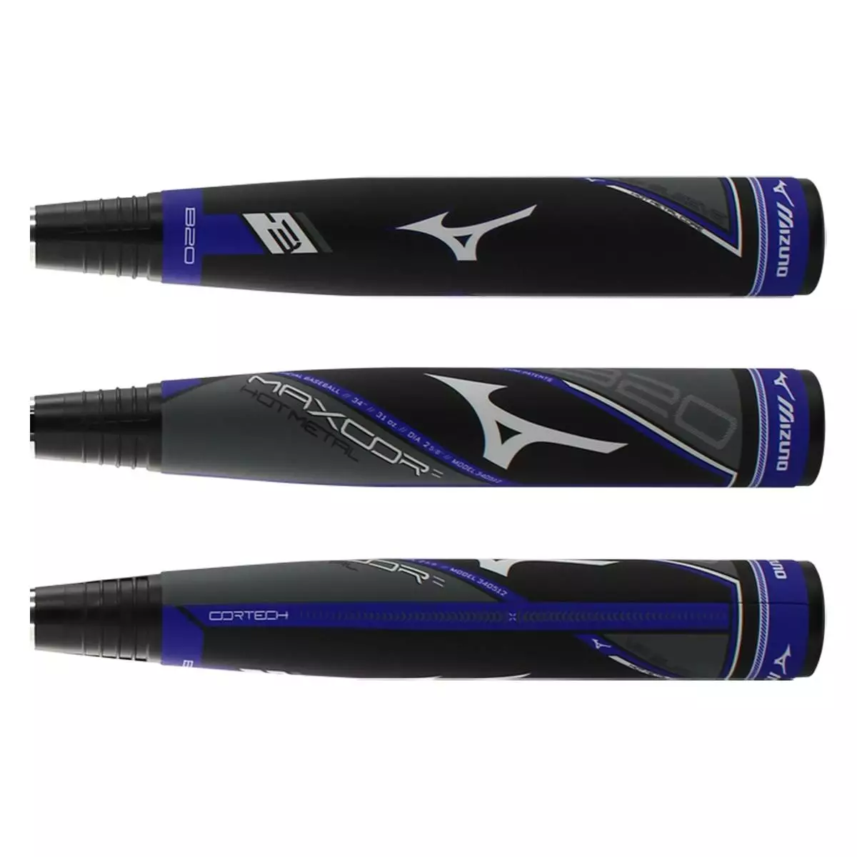 Mizuno MAXCOR Hot Metal BBCOR Baseball Bat: BB20MHM Black 4 Mizuno MAXCOR Hot Metal BBCOR Baseball Bat: BB20MHM Black - Image 2