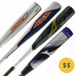 JustBats Pick Your Pack - USSSA Baseball 2-Pack - Gold Black, White, Gold, Grey, Blue, Navy, Orange, Red, Yellow, Green