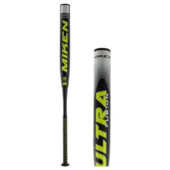 Miken Ultra Fusion 14" Jason Kendrick Maxload Senior Slow Pitch Softball Bat: MFN4MS Black, White, Yellow