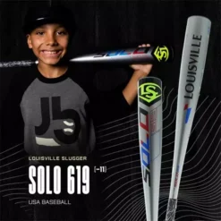 Louisville Slugger Solo 619 -11 USA Baseball Bat: WTLUBS619B11 Grey