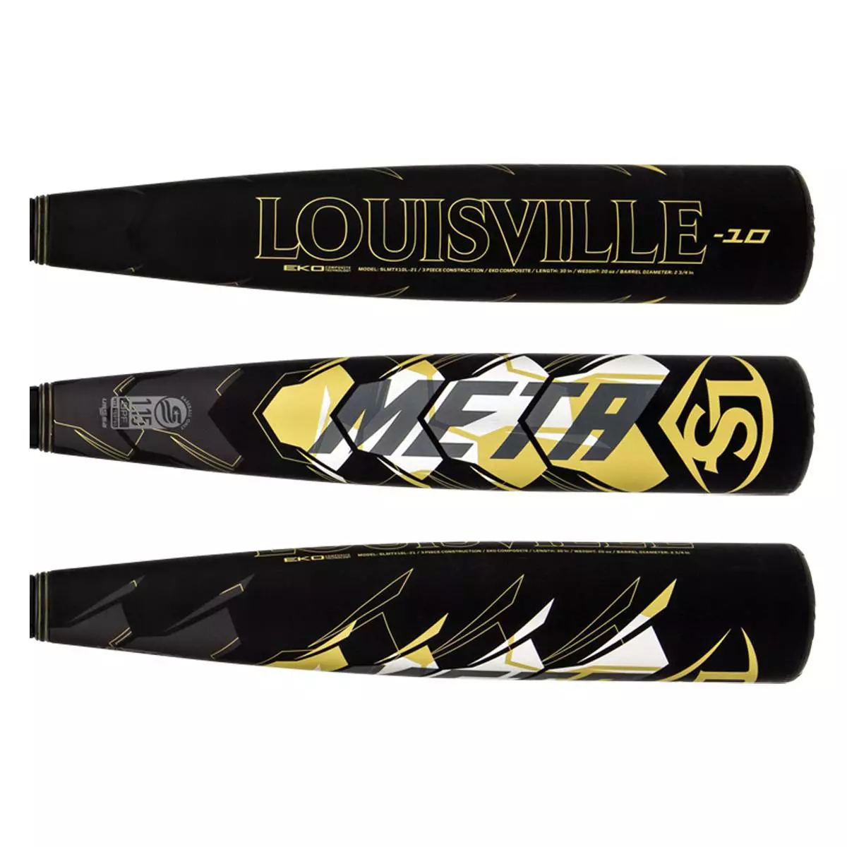 Louisville Slugger Meta -10 USSSA Baseball Bat: WBL2467010 Black, Gold 4 Louisville Slugger Meta -10 USSSA Baseball Bat: WBL2467010 Black, Gold - Image 2