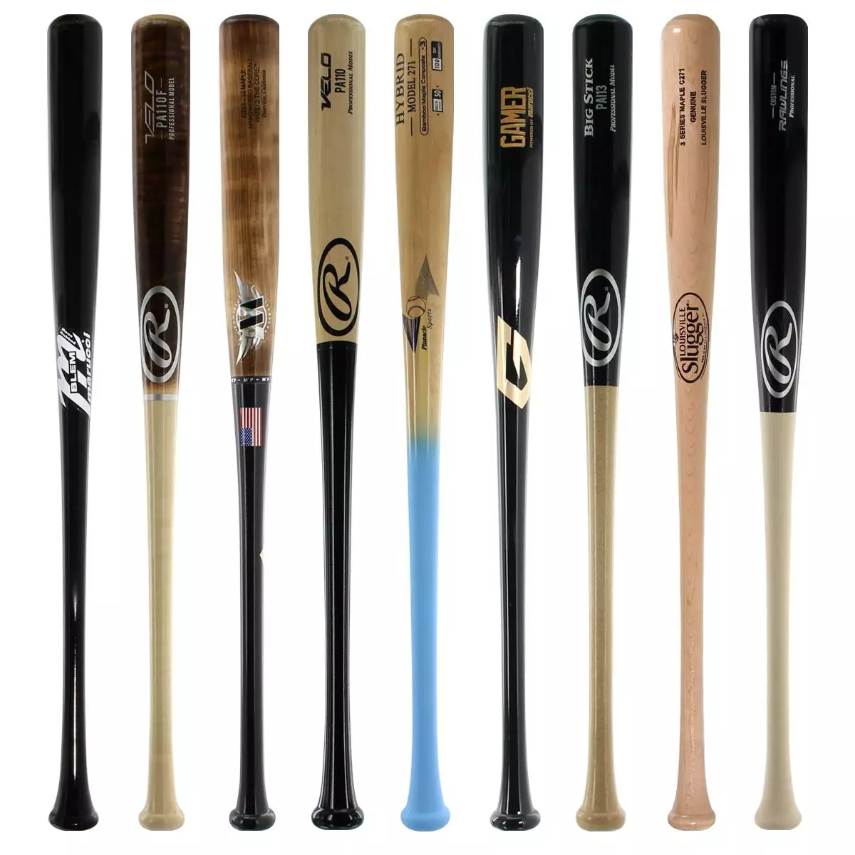 JustBats Pick Your Pack - Adult Wood 2-Pack - Gold Brown, Black, Grey, Natural, Gold, Blue, Red, Maroon, White, Navy, Green 13 JustBats Pick Your Pack - Adult Wood 2-Pack - Gold Brown, Black, Grey, Natural, Gold, Blue, Red, Maroon, White, Navy, Green - Image 11
