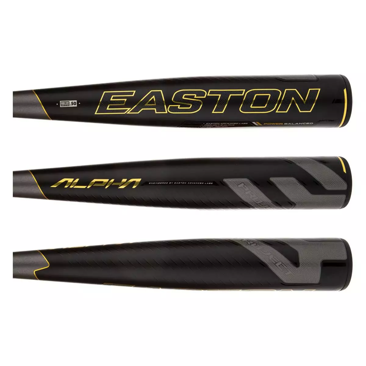 Easton Project 3 Alpha BBCOR Baseball Bat: BB19AL Black, Grey, Gold 4 Easton Project 3 Alpha BBCOR Baseball Bat: BB19AL Black, Grey, Gold - Image 2