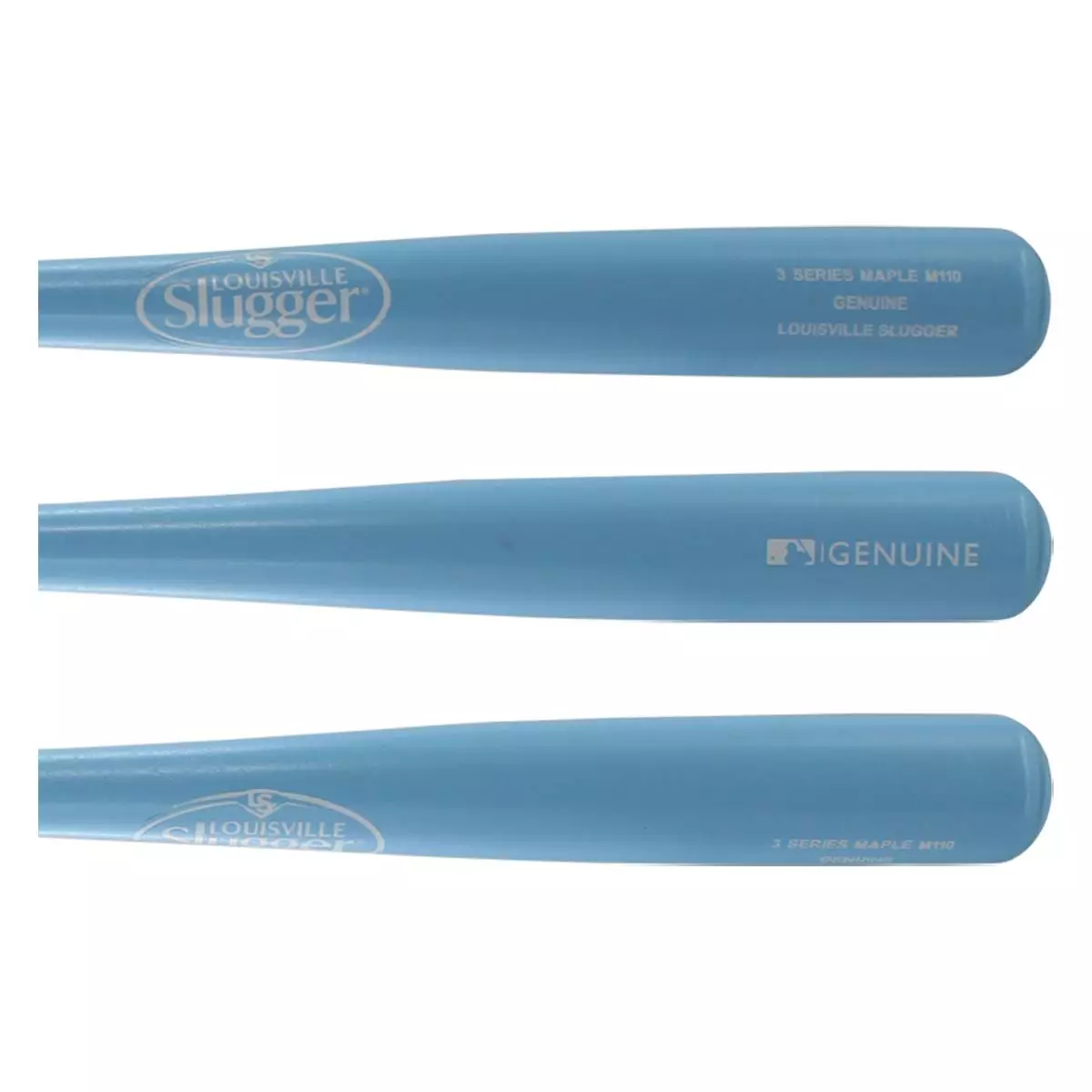 Louisville Slugger Genuine Series 3 M110 Maple Wood Baseball Bat: WTLW3M110B20 Blue, Natural 4 Louisville Slugger Genuine Series 3 M110 Maple Wood Baseball Bat: WTLW3M110B20 Blue, Natural - Image 2