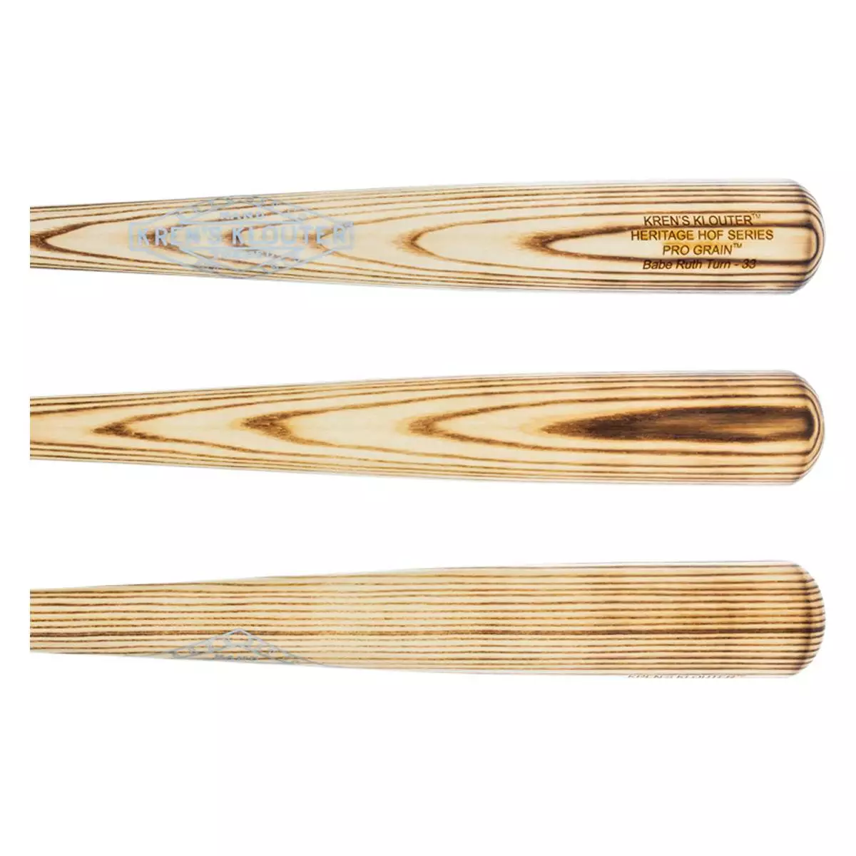 Kren Bat Co Kren Klouter HOF Series Babe Ruth Ash Wood Baseball Bat: KBR3 Natural 4 Kren Bat Co Kren Klouter HOF Series Babe Ruth Ash Wood Baseball Bat: KBR3 Natural - Image 2