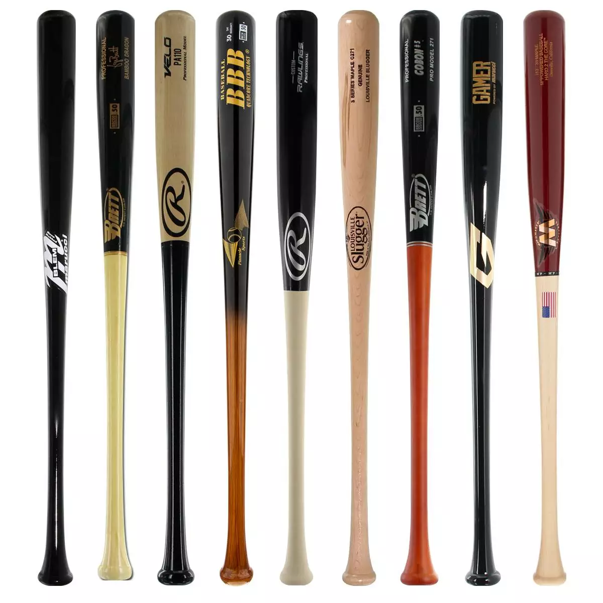 JustBats Pick Your Pack - Adult Wood 2-Pack - Gold Brown, Black, Grey, Natural, Gold, Blue, Red, Maroon, White, Navy, Green 24 JustBats Pick Your Pack - Adult Wood 2-Pack - Gold Brown, Black, Grey, Natural, Gold, Blue, Red, Maroon, White, Navy, Green - Image 22