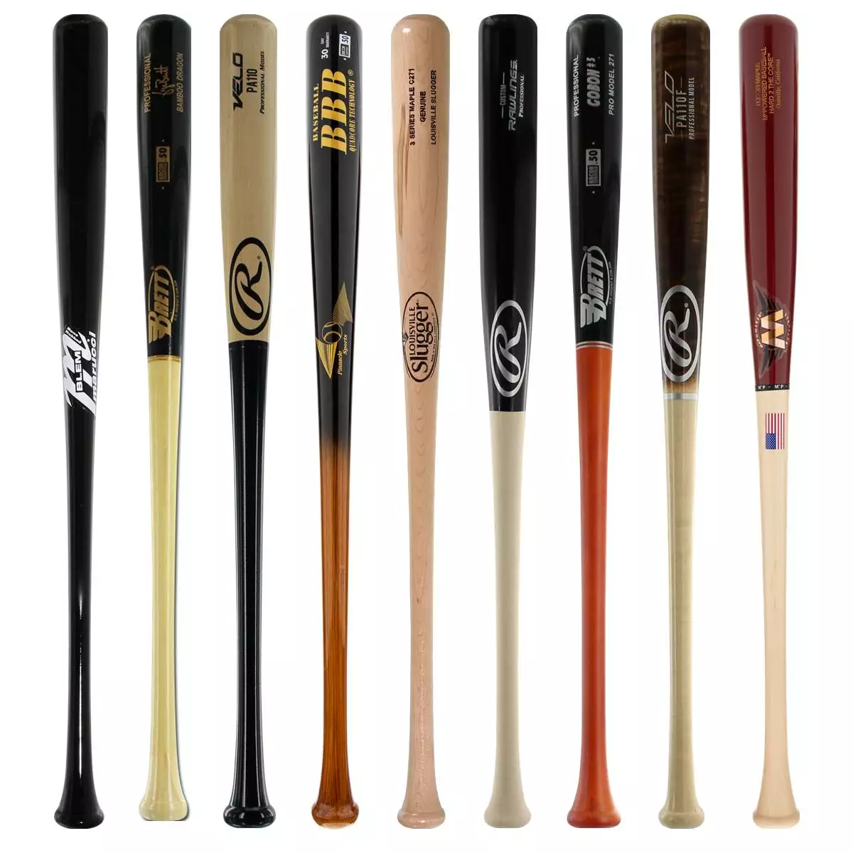 JustBats Pick Your Pack - Adult Wood 2-Pack - Gold Brown, Black, Grey, Natural, Gold, Blue, Red, Maroon, White, Navy, Green 25 JustBats Pick Your Pack - Adult Wood 2-Pack - Gold Brown, Black, Grey, Natural, Gold, Blue, Red, Maroon, White, Navy, Green - Image 23