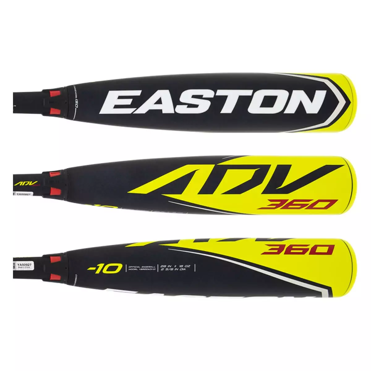 2022 Easton ADV 360 -10 USA Baseball Bat: YBB22ADV10 Red, Yellow, Navy 4 2022 Easton ADV 360 -10 USA Baseball Bat: YBB22ADV10 Red, Yellow, Navy - Image 2