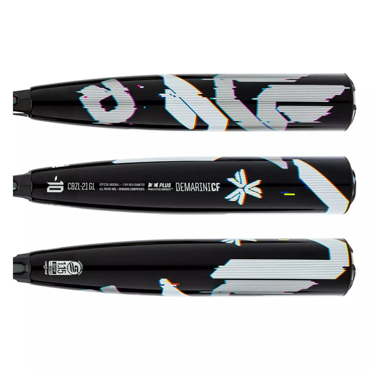 DeMarini CF Glitch -10 USSSA Baseball Bat: WTDXCBZGL Navy, White 5 DeMarini CF Glitch -10 USSSA Baseball Bat: WTDXCBZGL Navy, White - Image 3