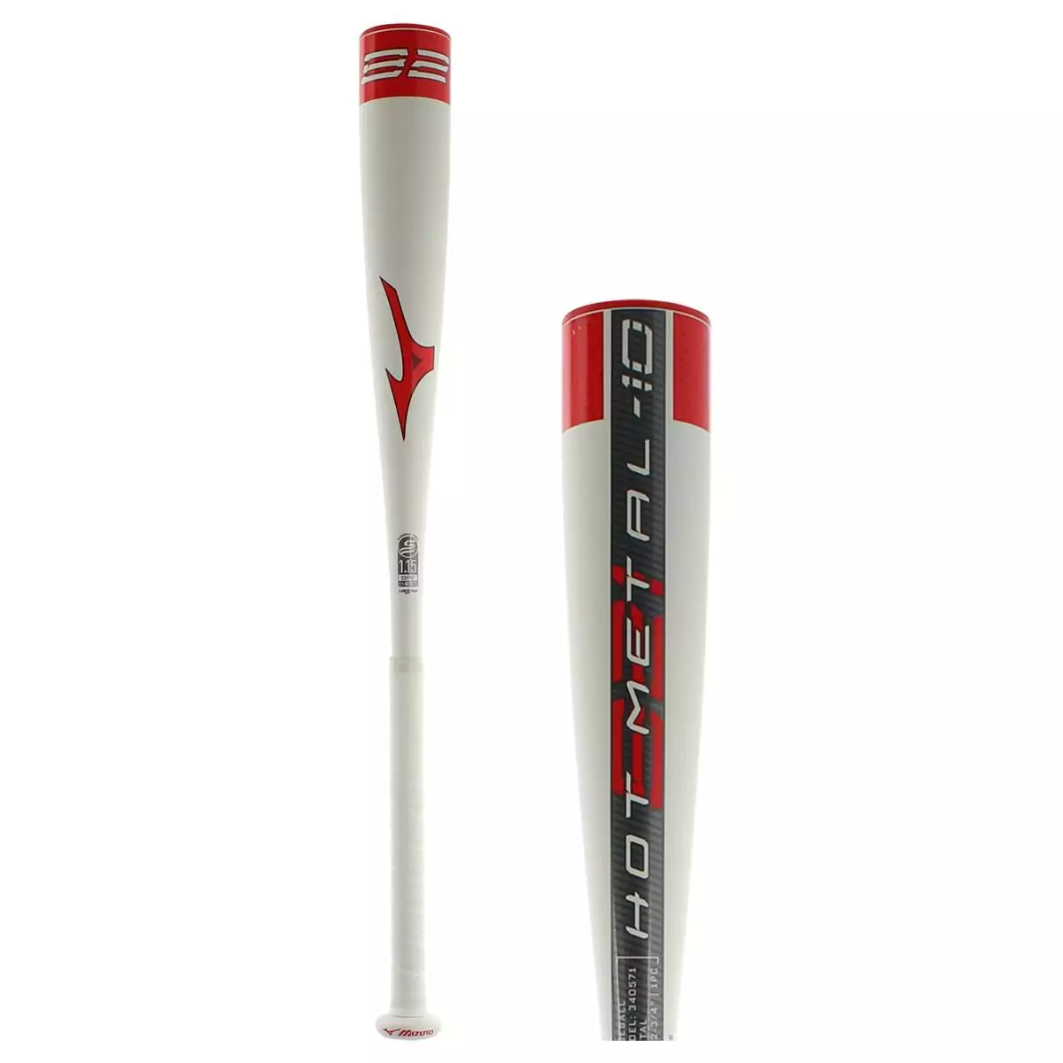Mizuno Hot Metal -10 USSSA Baseball Bat: SL21HM10 Red, White 3 Mizuno Hot Metal -10 USSSA Baseball Bat: SL21HM10 Red, White