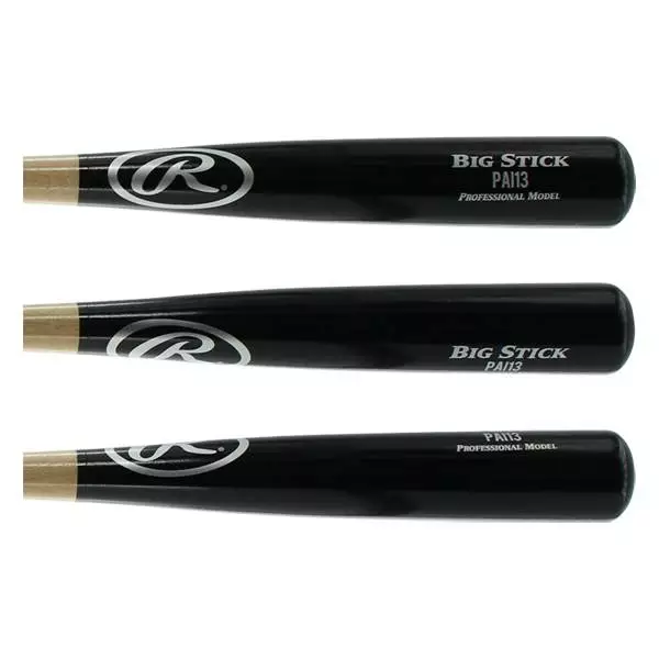 Rawlings BIG STICK Birch Wood Baseball Bat: PAI13B Black, Natural 4 Rawlings BIG STICK Birch Wood Baseball Bat: PAI13B Black, Natural - Image 2