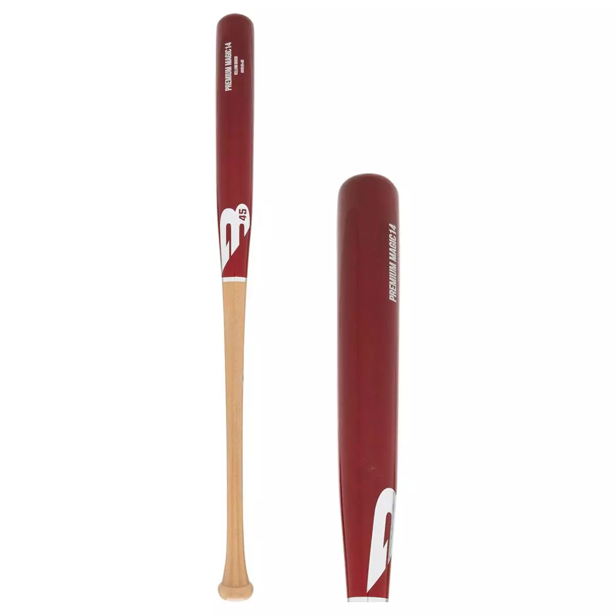 B45 Premium Cristian Pache Birch Wood Baseball Bat: MAGIC14 Natural, Red 3 B45 Premium Cristian Pache Birch Wood Baseball Bat: MAGIC14 Natural, Red