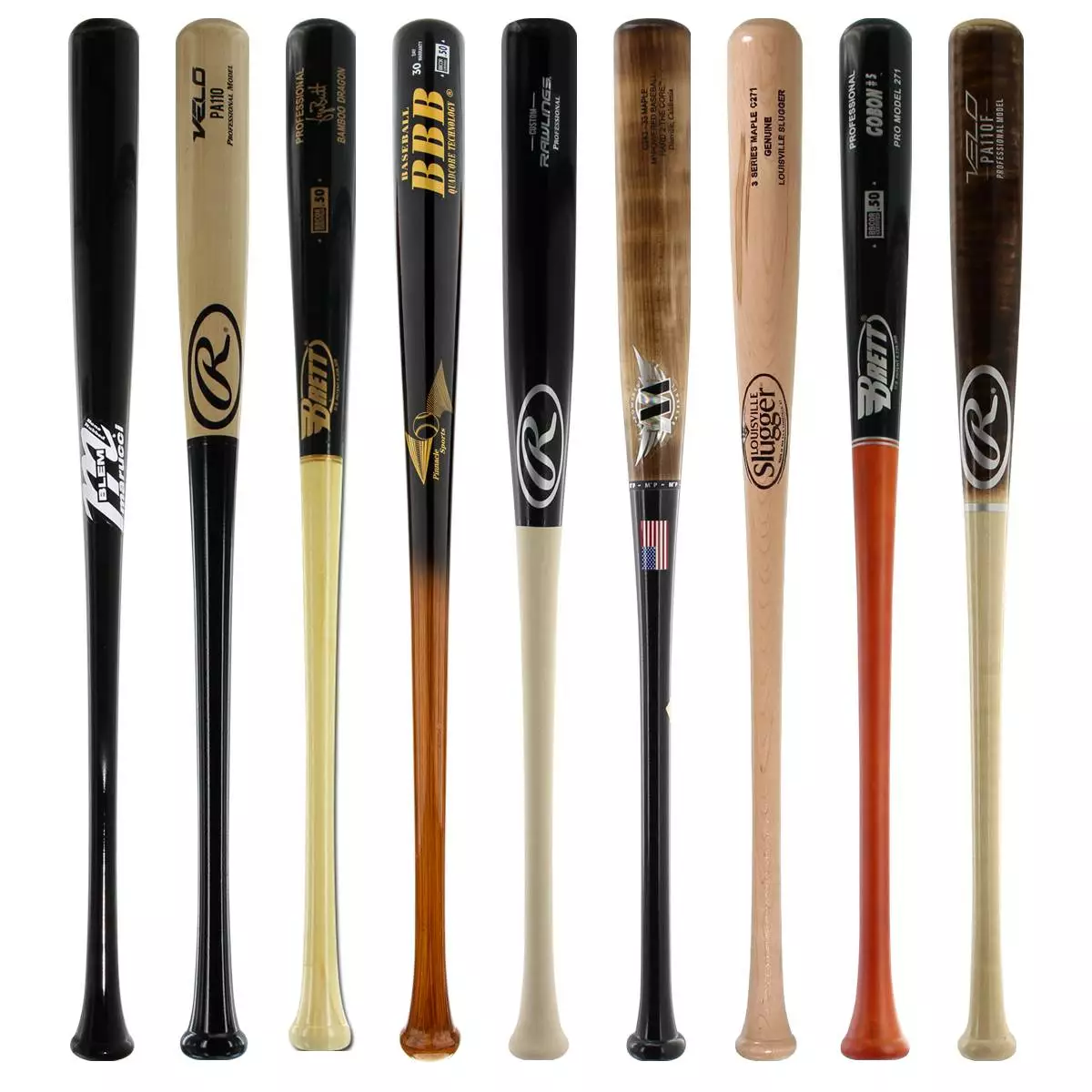 JustBats Pick Your Pack - Adult Wood 2-Pack - Gold Brown, Black, Grey, Natural, Gold, Blue, Red, Maroon, White, Navy, Green 23 JustBats Pick Your Pack - Adult Wood 2-Pack - Gold Brown, Black, Grey, Natural, Gold, Blue, Red, Maroon, White, Navy, Green - Image 21