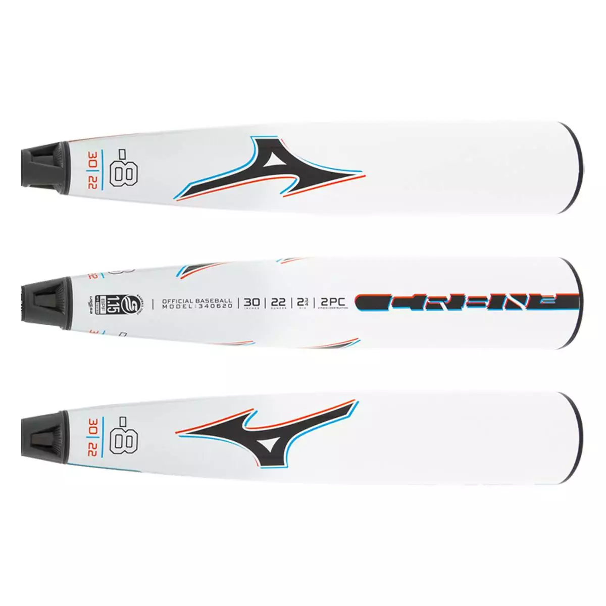 2022 Mizuno CRBN2 -8 USSSA Baseball Bat: B22-CRBN28 Black, White 4 2022 Mizuno CRBN2 -8 USSSA Baseball Bat: B22-CRBN28 Black, White - Image 2
