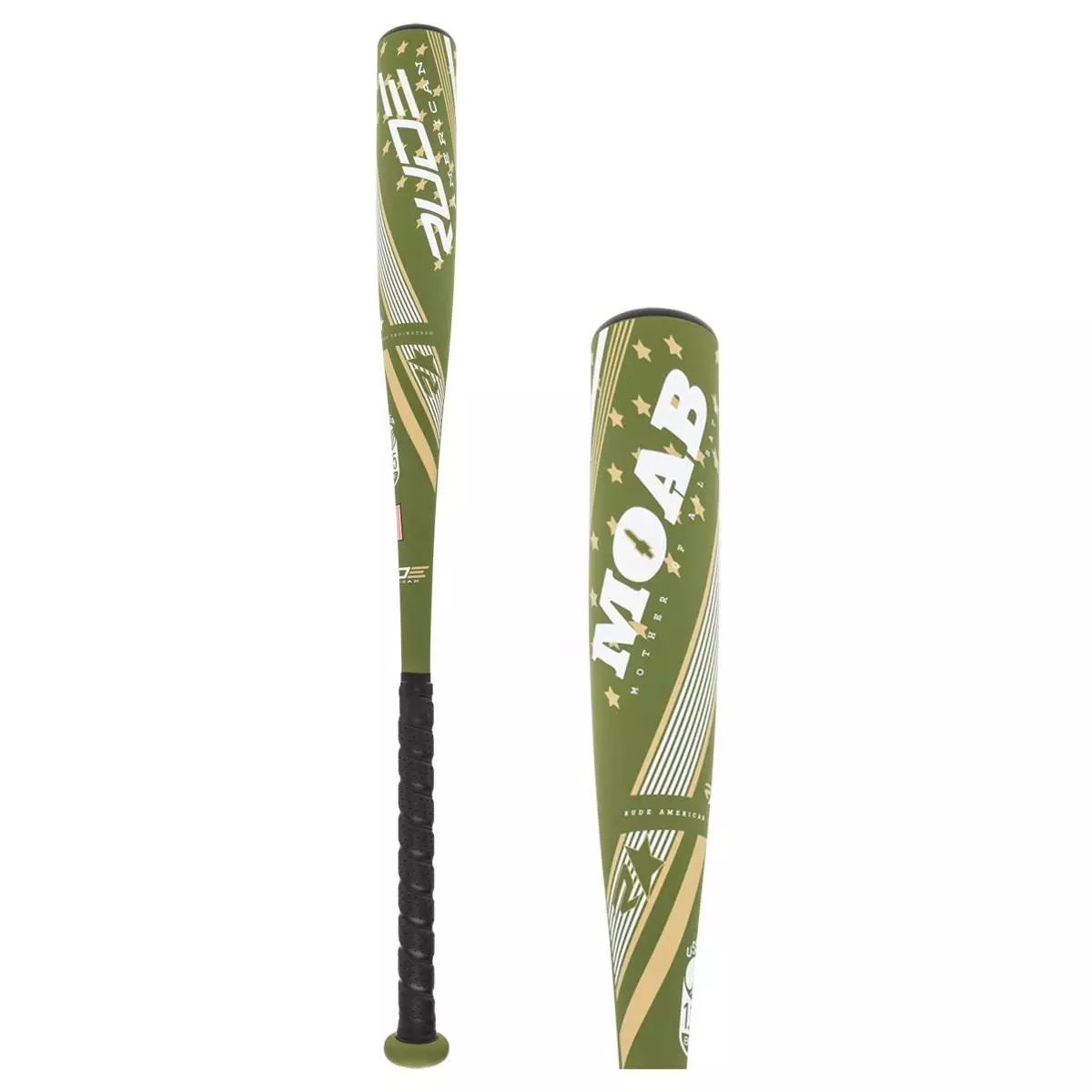 Rude American USA 2022 Rude American MOAB Power -5 USSSA Baseball Bat: SLMOAB5P Green, Tan, White 3 Rude American USA 2022 Rude American MOAB Power -5 USSSA Baseball Bat: SLMOAB5P Green, Tan, White