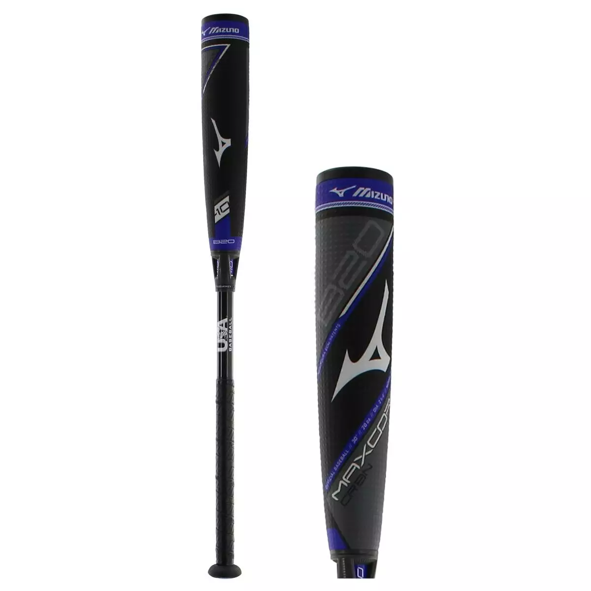 Mizuno MAXCOR Carbon -10 USA Baseball Bat: YBB20MC10 Black, Grey, Purple 10 Mizuno MAXCOR Carbon -10 USA Baseball Bat: YBB20MC10 Black, Grey, Purple - Image 8