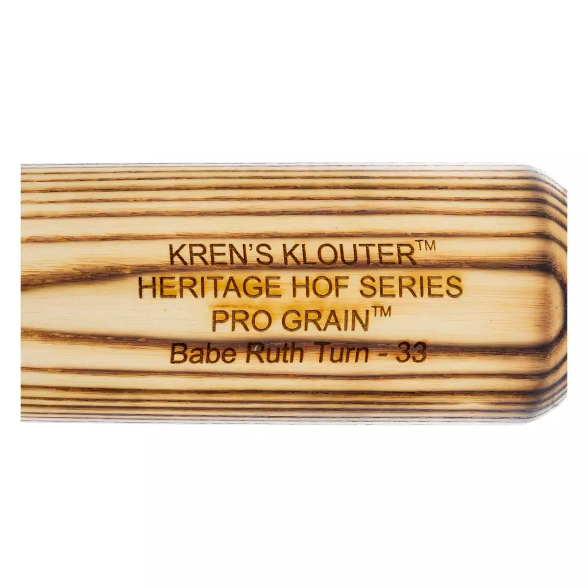 Kren Bat Co Kren Klouter HOF Series Babe Ruth Ash Wood Baseball Bat: KBR3 Natural 6 Kren Bat Co Kren Klouter HOF Series Babe Ruth Ash Wood Baseball Bat: KBR3 Natural - Image 4