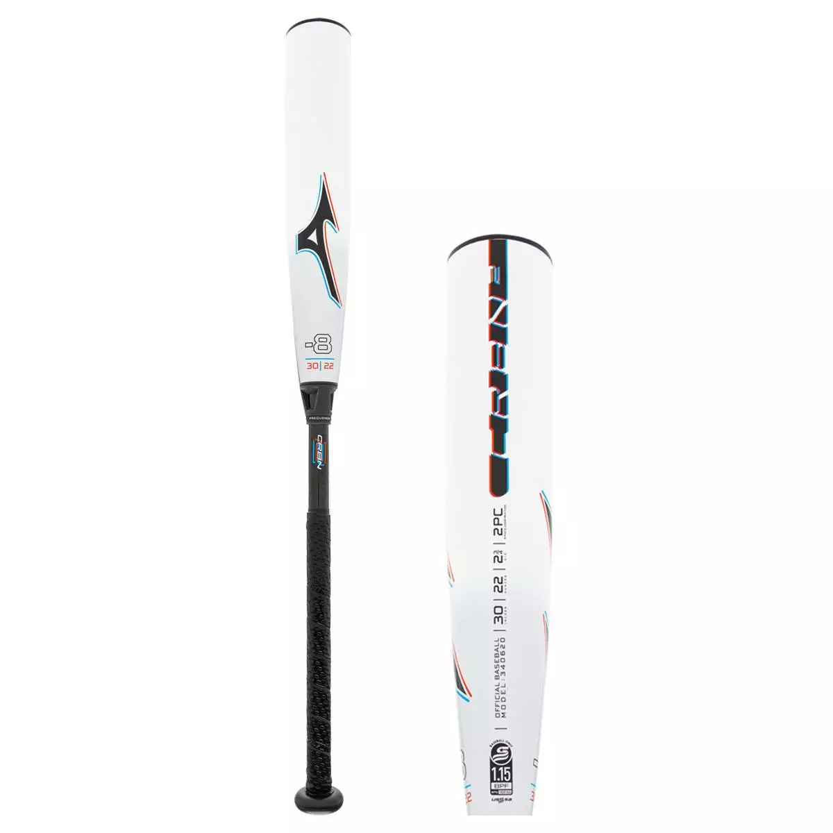 2022 Mizuno CRBN2 -8 USSSA Baseball Bat: B22-CRBN28 Black, White 3 2022 Mizuno CRBN2 -8 USSSA Baseball Bat: B22-CRBN28 Black, White