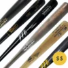 JustBats Pick Your Pack - Adult Wood 3-Pack - Gold Brown, Black, Grey, Natural, Gold, Blue, Red, Maroon, White, Navy, Green -Best Bat Pick Sales 978b 01 21 pick your pack adult wood 3 pack gold 33468 003 l