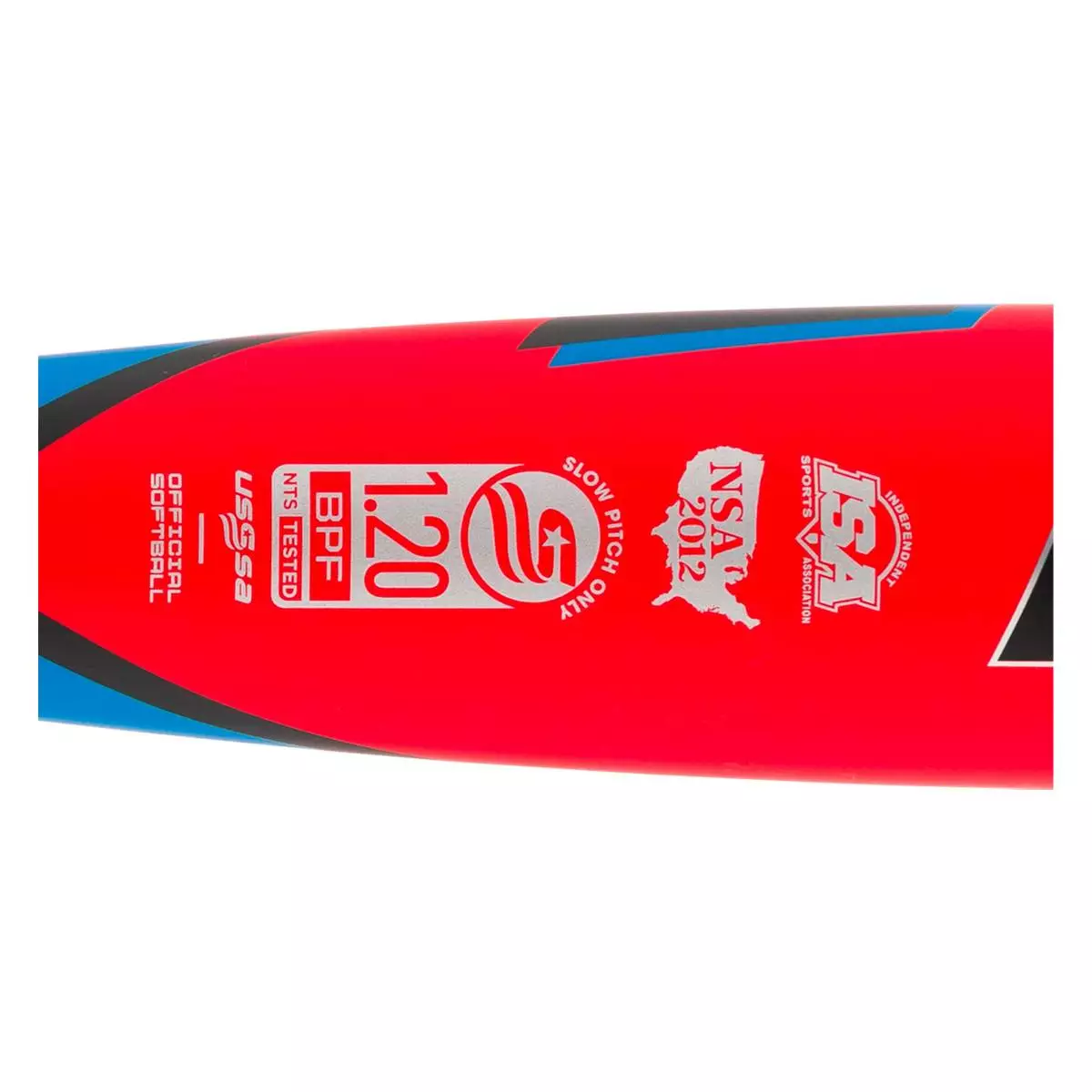 2022 Easton Comic POW Fire Flex 12.75" Loaded USSSA 240 Slow Pitch Softball Bat: SP22POWL Blue, Red 6 2022 Easton Comic POW Fire Flex 12.75" Loaded USSSA 240 Slow Pitch Softball Bat: SP22POWL Blue, Red - Image 4