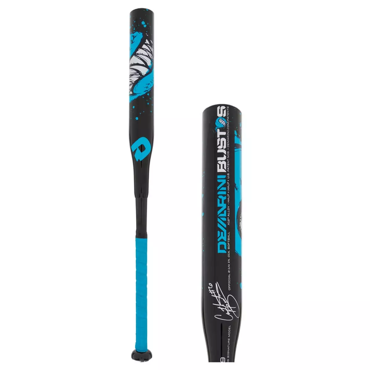 DeMarini Bustos -13 Fastpitch Softball Bat: WTDXBFP19 Black, Blue 3 DeMarini Bustos -13 Fastpitch Softball Bat: WTDXBFP19 Black, Blue