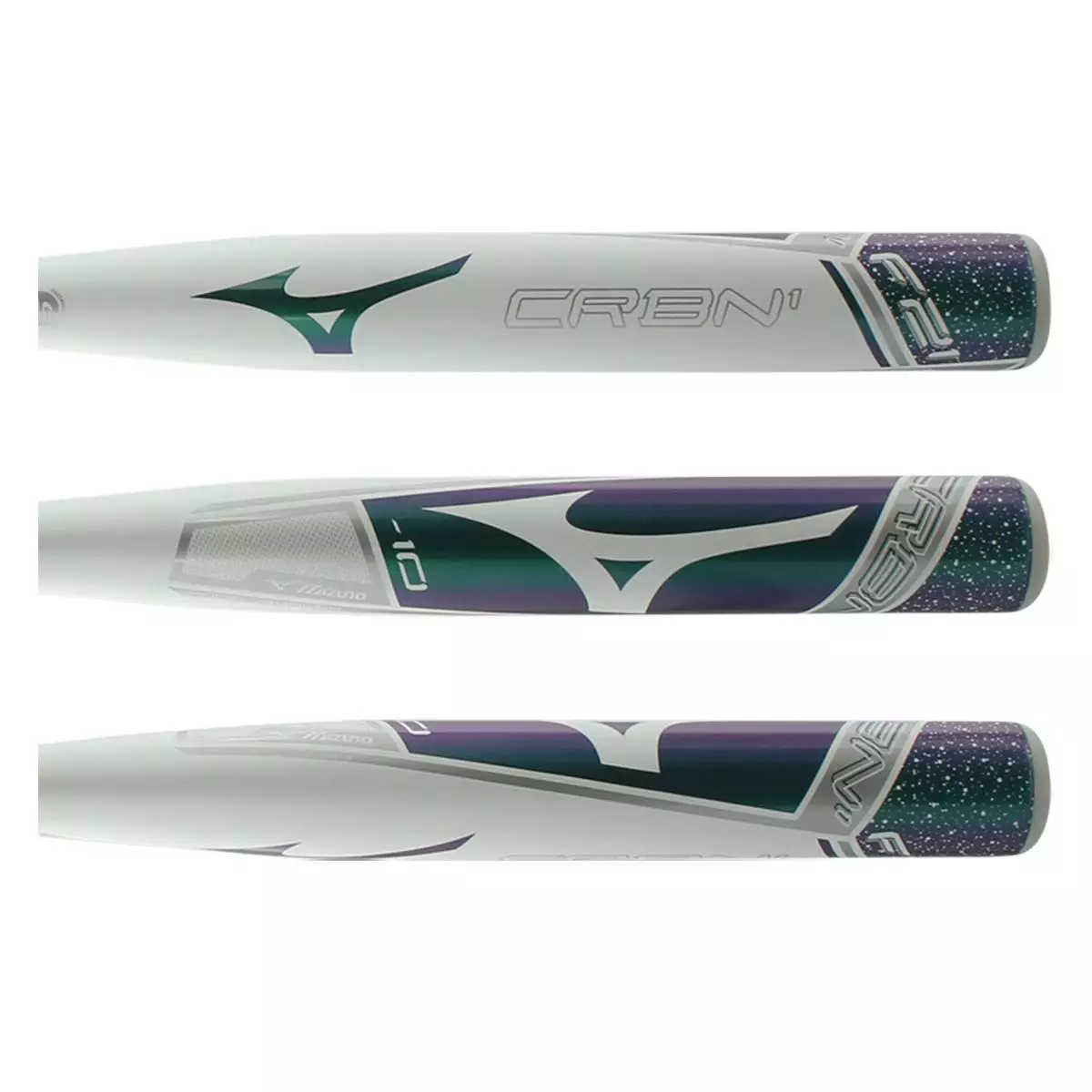 Mizuno CRBN 1 -10 Fastpitch Softball Bat: FP21CRBN110 White 4 Mizuno CRBN 1 -10 Fastpitch Softball Bat: FP21CRBN110 White - Image 2