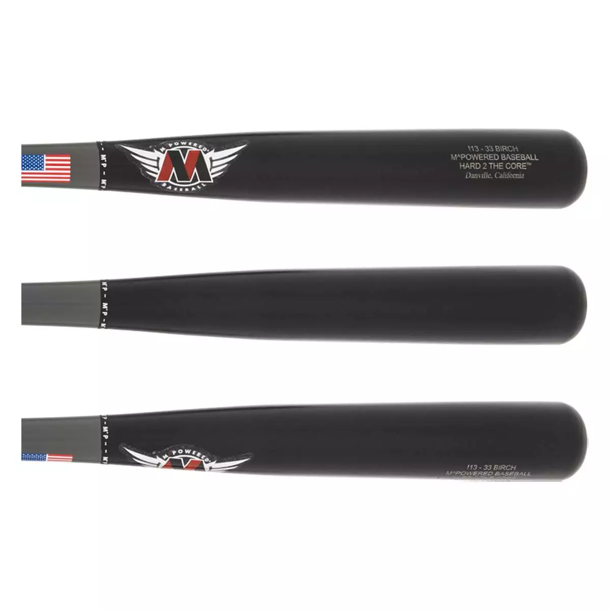 M^Powered H2TC™ Pro Birch Wood Baseball Bat: H2TCI13B Black, Grey 4 M^Powered H2TC™ Pro Birch Wood Baseball Bat: H2TCI13B Black, Grey - Image 2