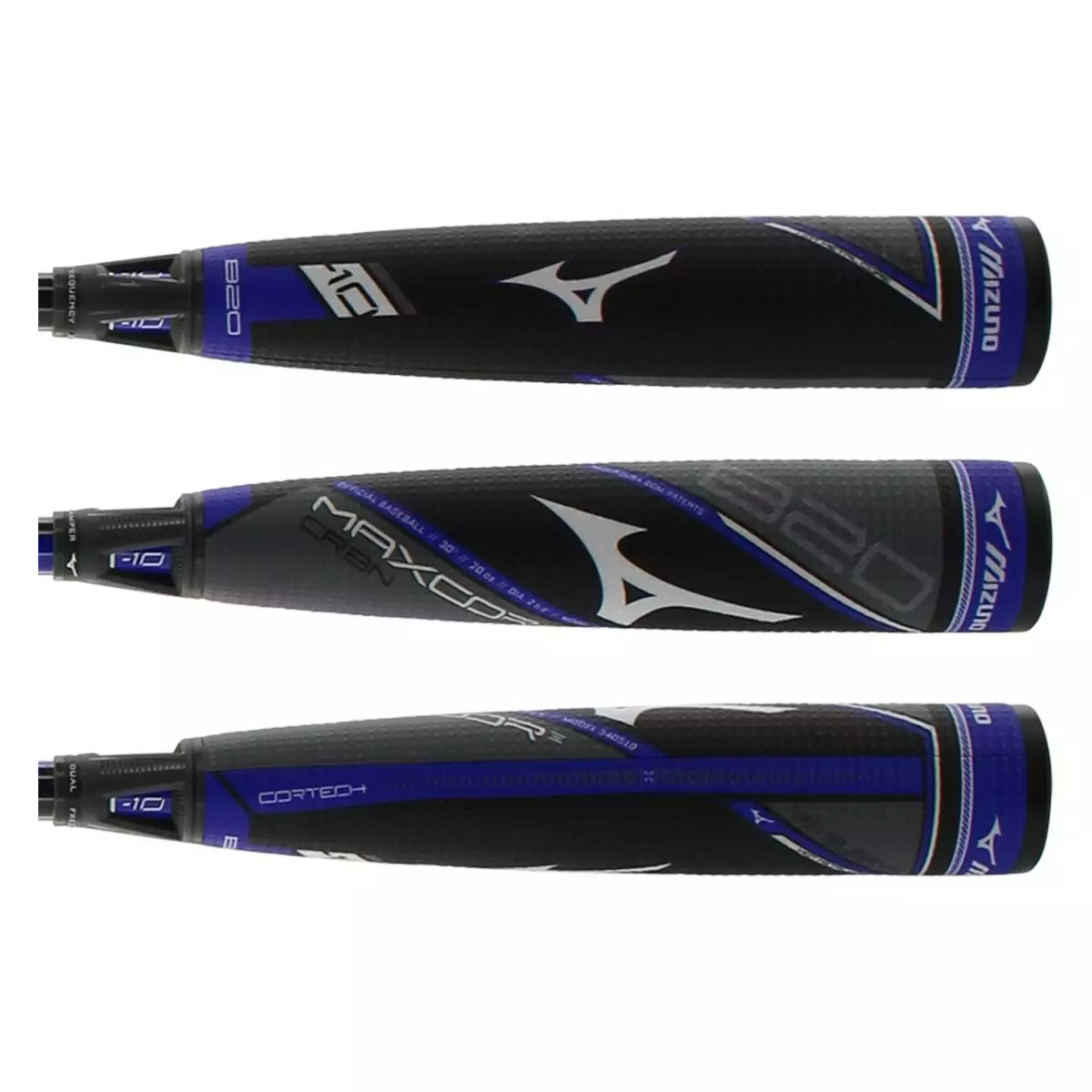 Mizuno MAXCOR Carbon -10 USA Baseball Bat: YBB20MC10 Black, Grey, Purple 4 Mizuno MAXCOR Carbon -10 USA Baseball Bat: YBB20MC10 Black, Grey, Purple - Image 2