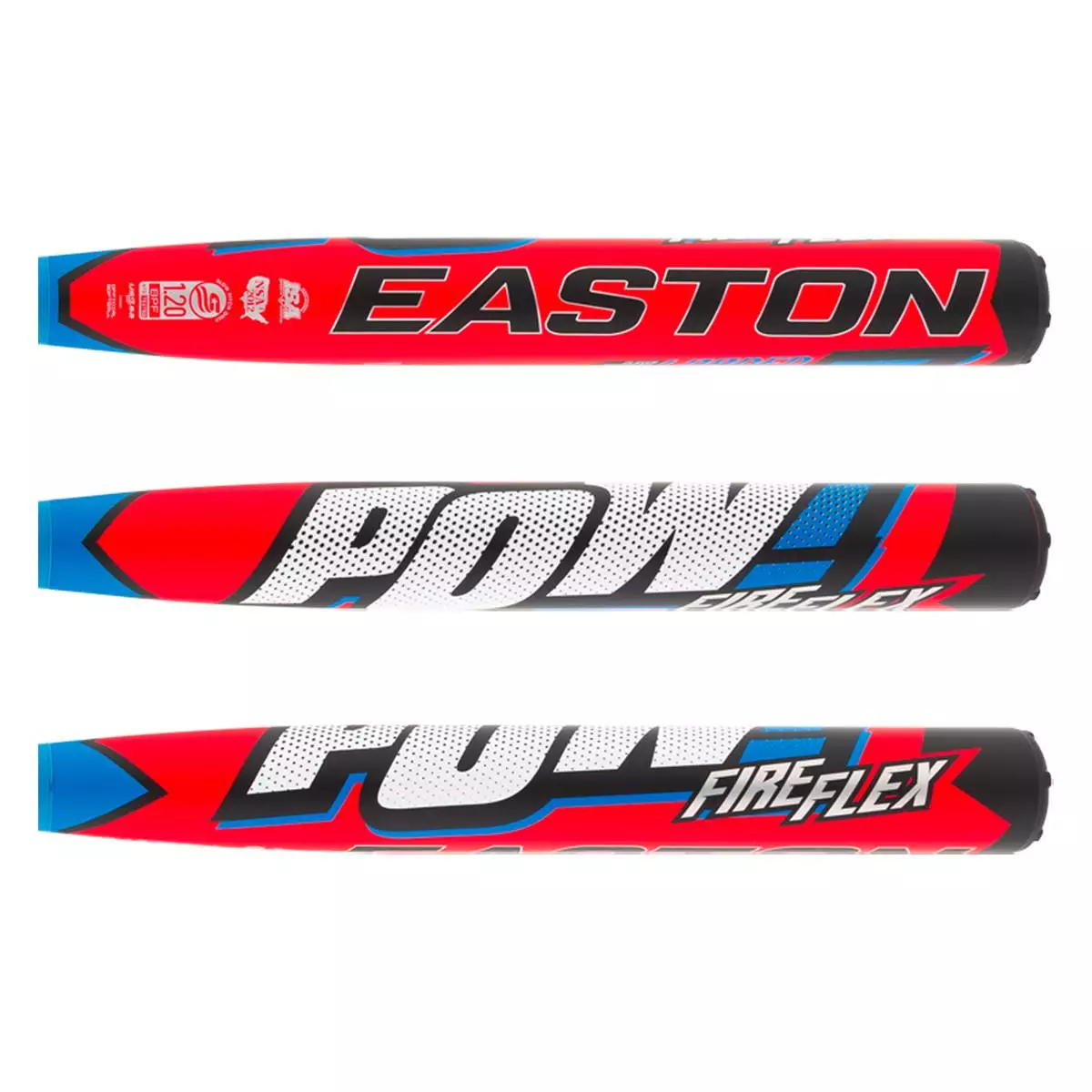 2022 Easton Comic POW Fire Flex 12.75" Loaded USSSA 240 Slow Pitch Softball Bat: SP22POWL Blue, Red 4 2022 Easton Comic POW Fire Flex 12.75" Loaded USSSA 240 Slow Pitch Softball Bat: SP22POWL Blue, Red - Image 2