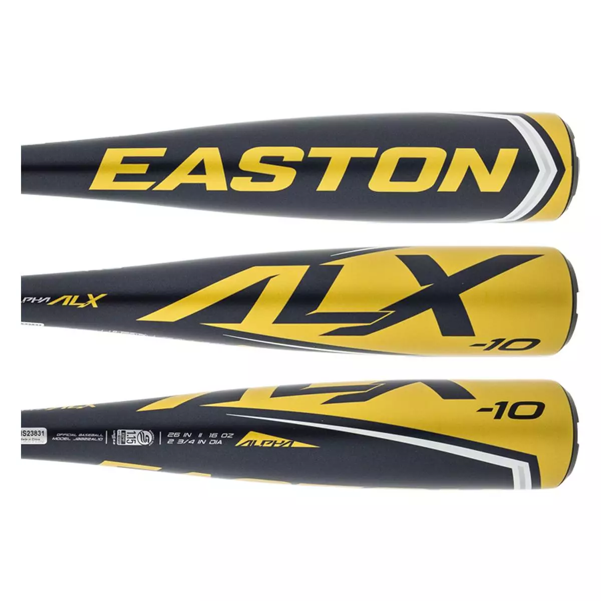 2022 Easton Alpha ALX -10 USSSA Junior Big Barrel Baseball Bat: JBB22AL10 Gold, Navy 4 2022 Easton Alpha ALX -10 USSSA Junior Big Barrel Baseball Bat: JBB22AL10 Gold, Navy - Image 2