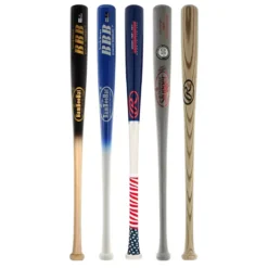 JustBats Pick Your Pack - Youth Wood 2-Pack - Silver Grey, Black, White, Brown, Red, Blue, Natural -Best Bat Pick Sales b21a 09 21 34035 5 pack 6 l